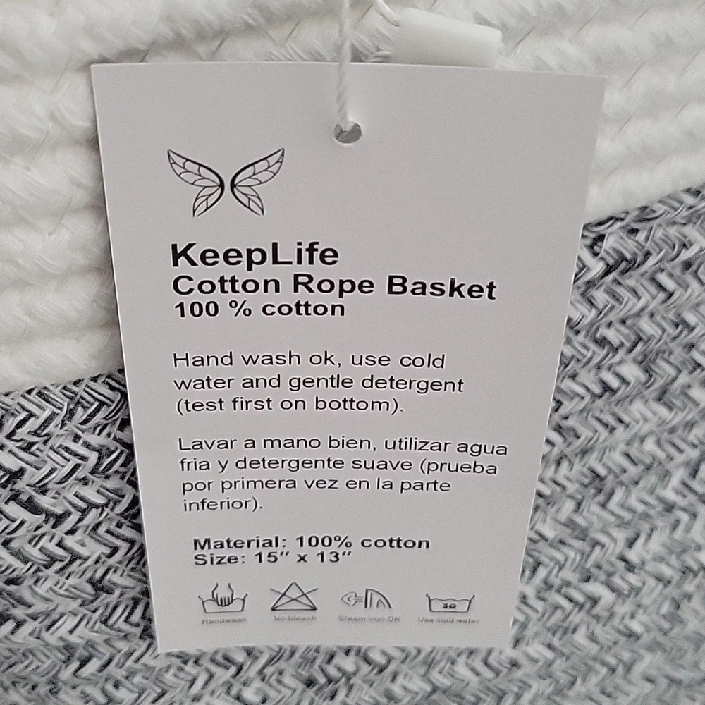Cotton Rope Basket  Set Of 2 15x13 In